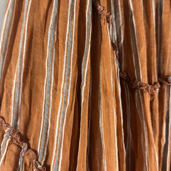 Free People Ember Terracotta Pleated Maxi Skirt Size SP New - Picture 7 of 7